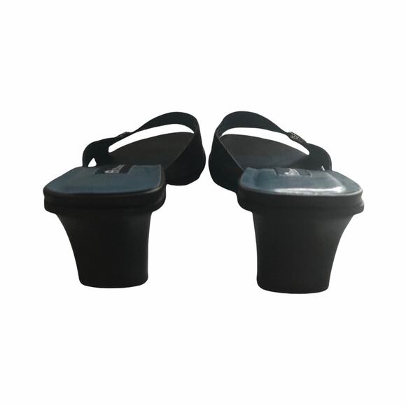 Etienne Aigner Hardy Slip On Sandal Mule Black Leather Vintage Y2K 7.5 GUC - Picture 6 of 11